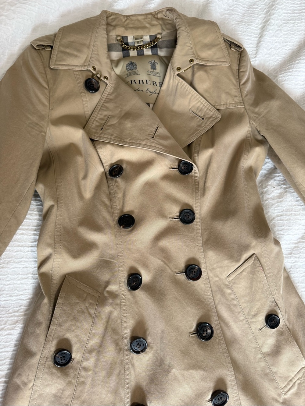 Burberry Short Chelsea Heritage Trench Coat  Medium - Picture 13 of 15